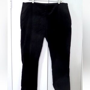 Lauren Ralph Lauren Pants Women’s 16 Black Velvet Pull On Straight Leg Stretch